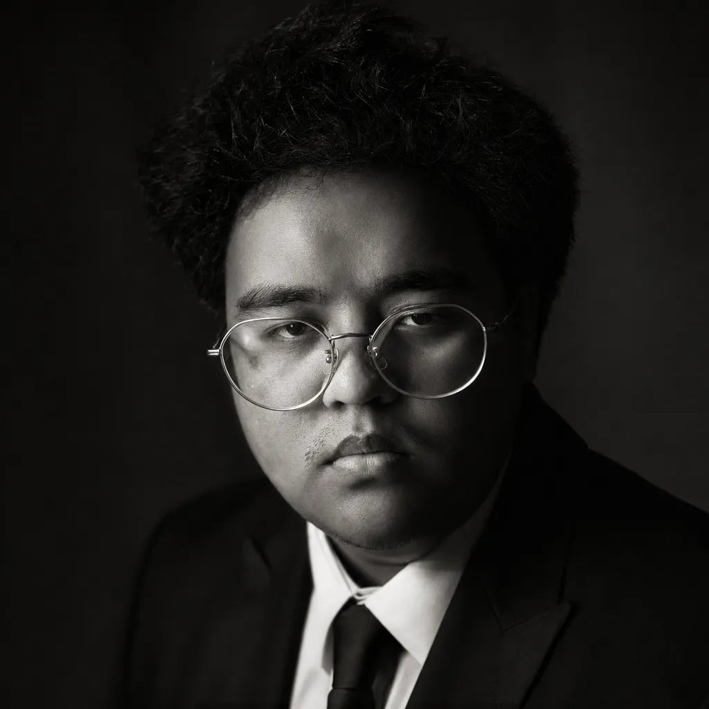AI portrait result: Executive Black & White