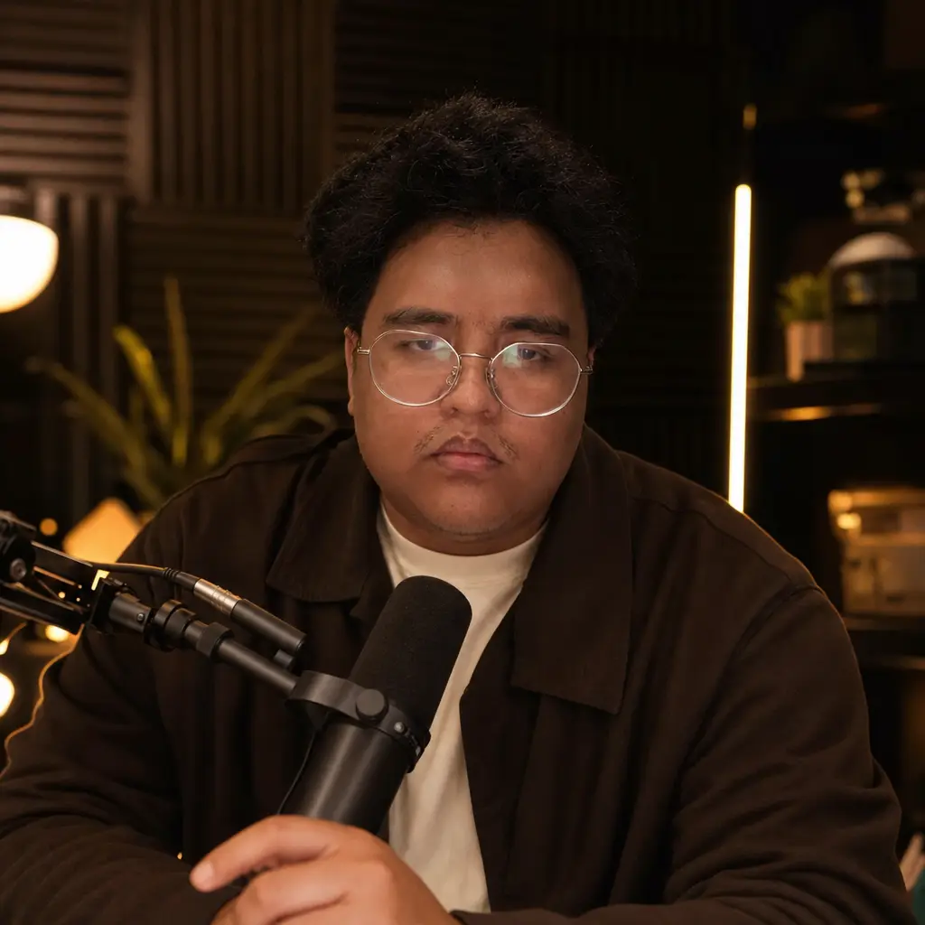 AI portrait: Podcast Host Studio (Professional / LinkedIn)