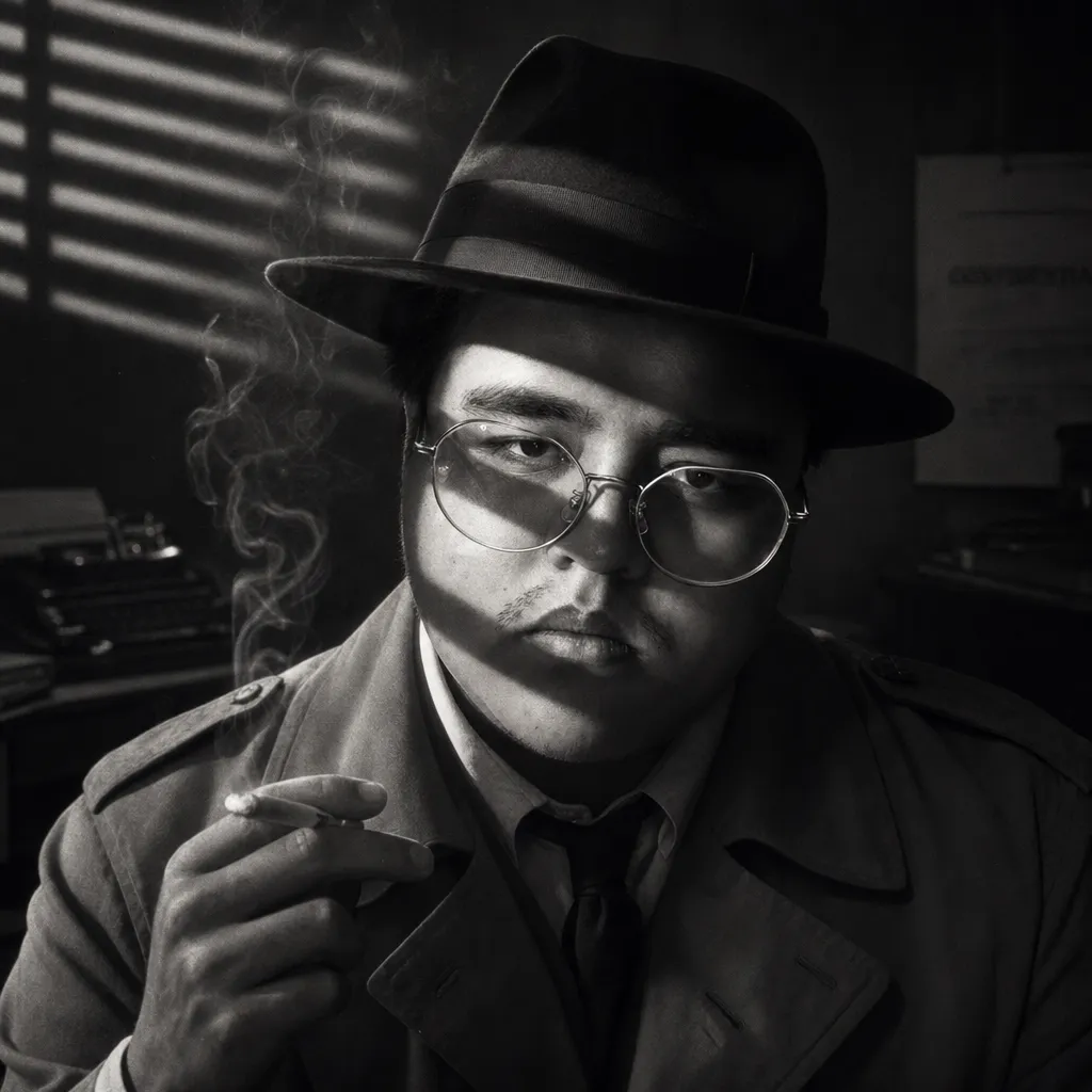 AI portrait result: Film Noir Detective