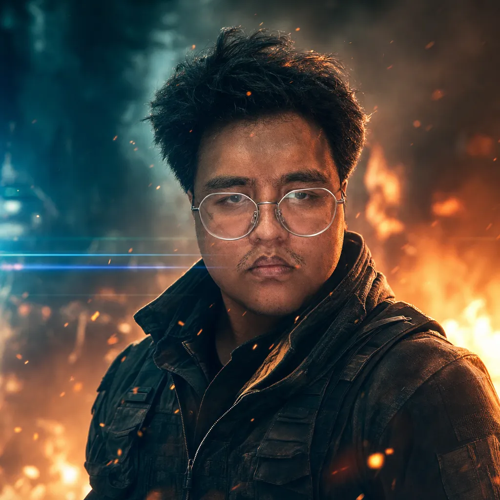 AI portrait result: Blockbuster Action Hero
