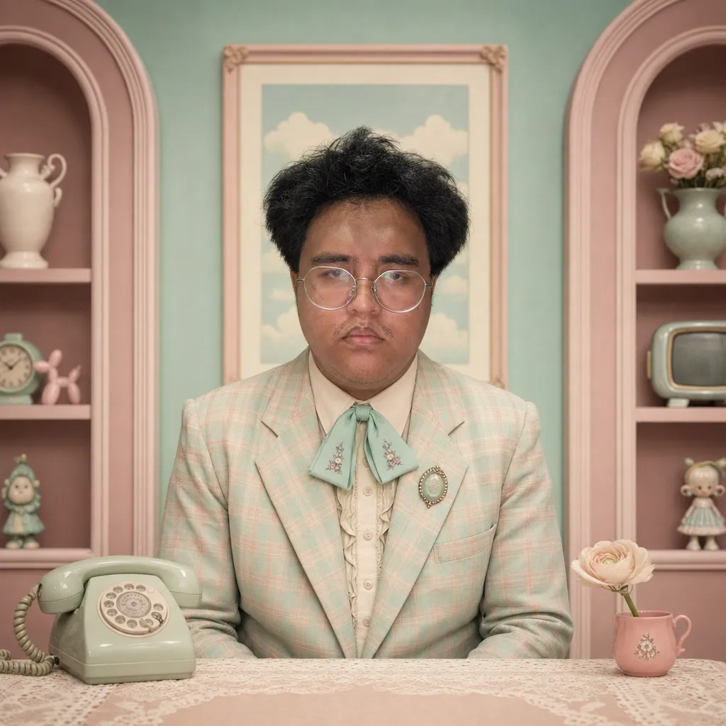 AI portrait result: Wes Anderson Symmetry