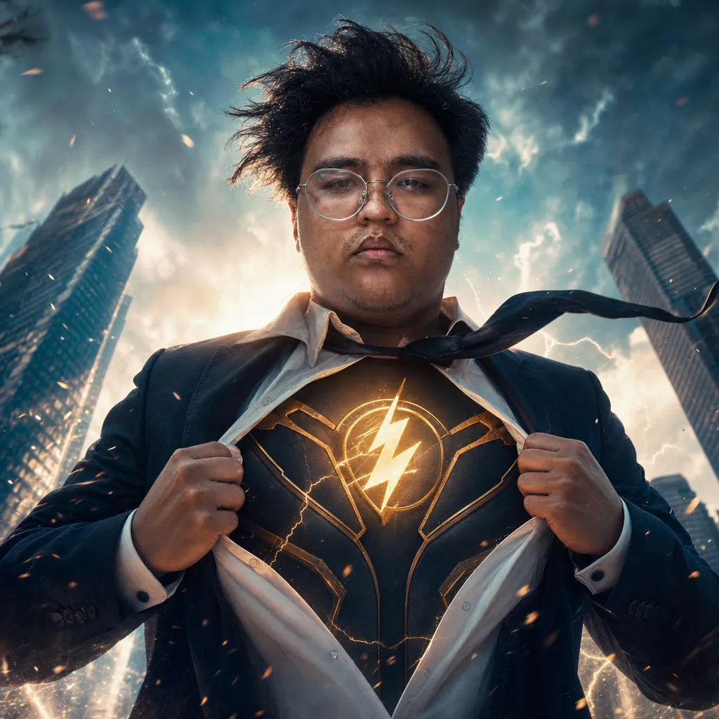 AI portrait result: Superhero Reveal