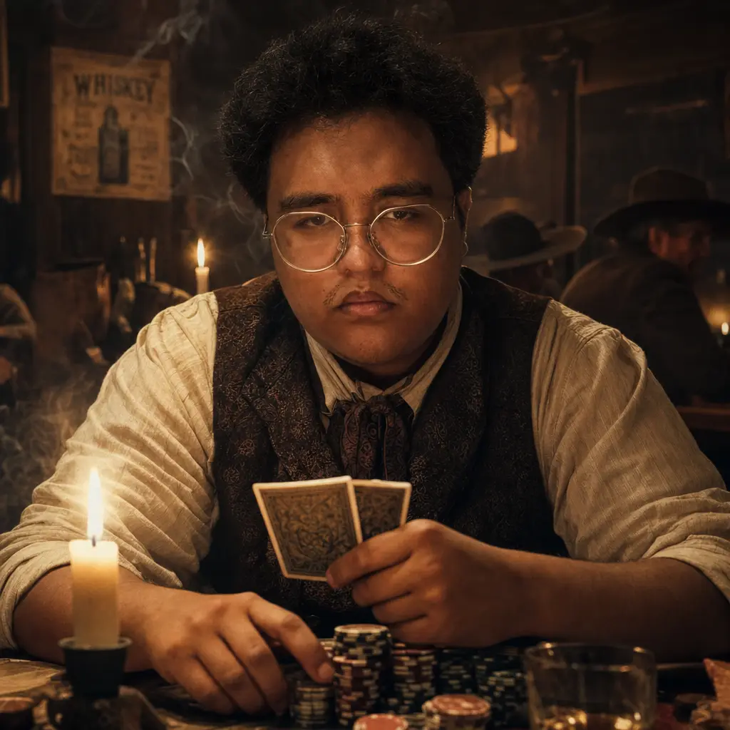 AI portrait: Western Saloon Card Game (Cinematic / Editorial)