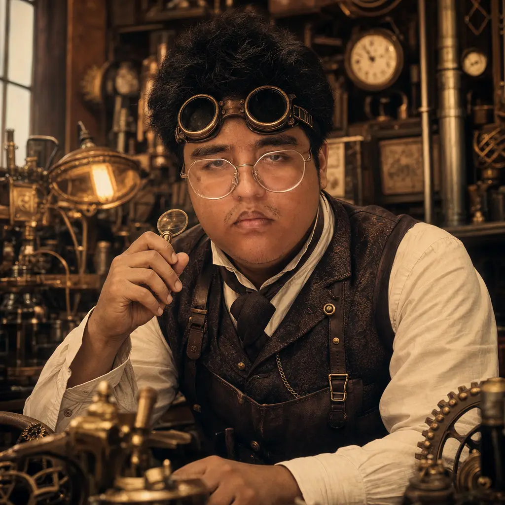 AI portrait: Steampunk Inventor (Cinematic / Editorial)
