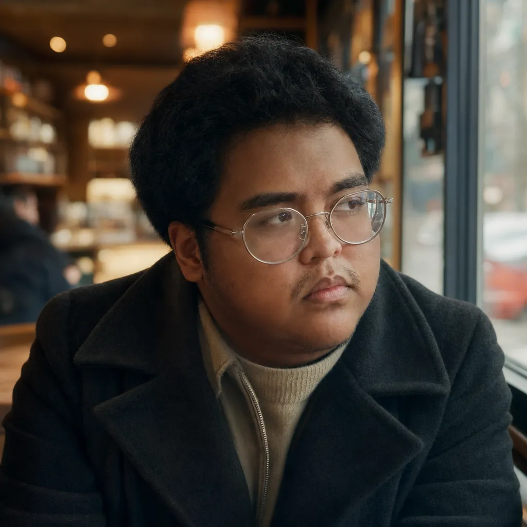 AI portrait result: Quiet Cinematic Cafe