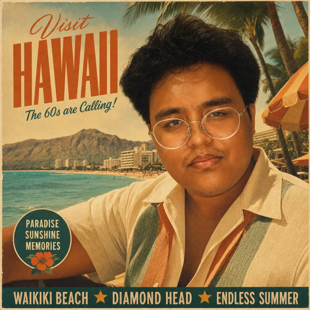 AI portrait: Vintage Travel Poster Star (Cinematic / Editorial)