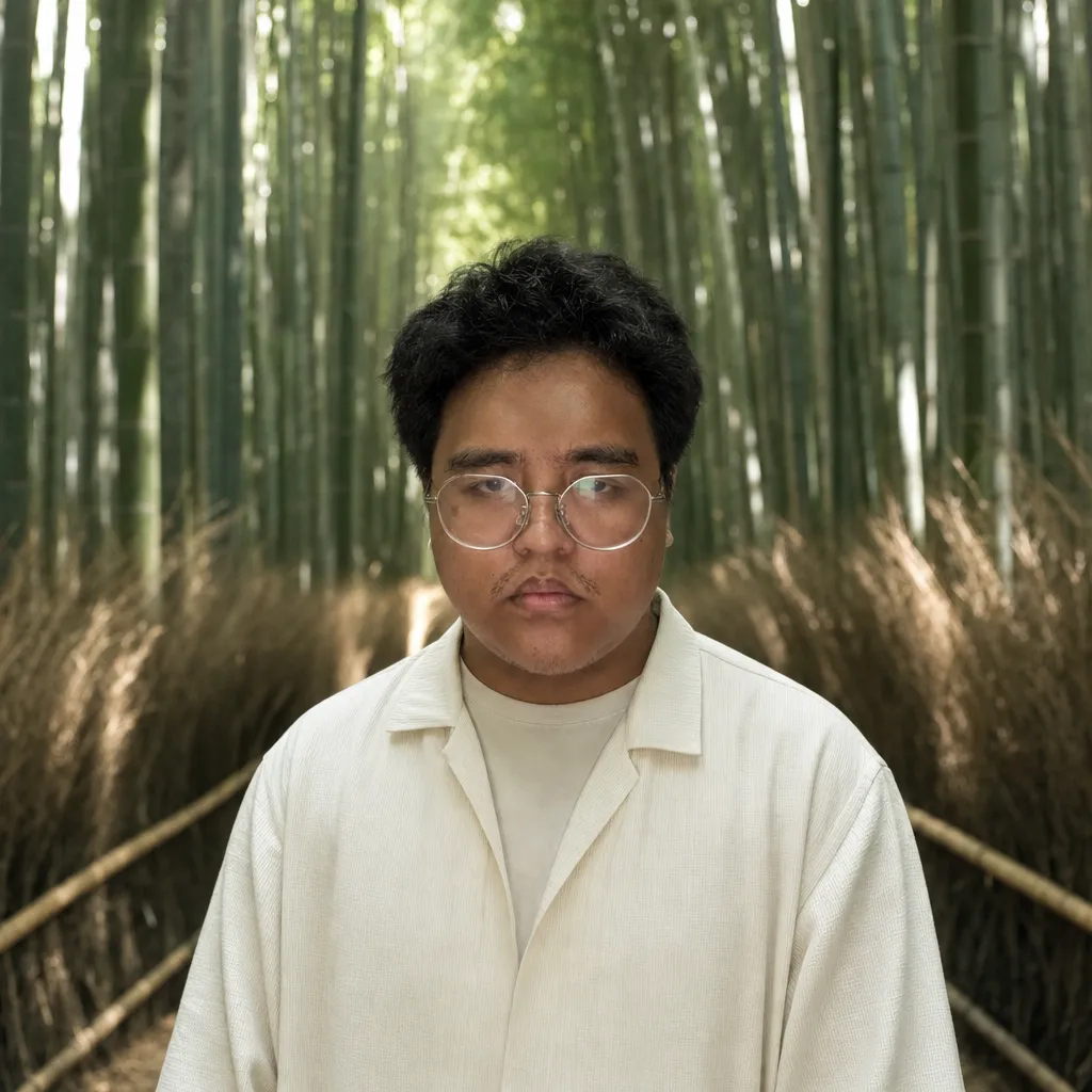 AI portrait result: Kyoto Bamboo Forest