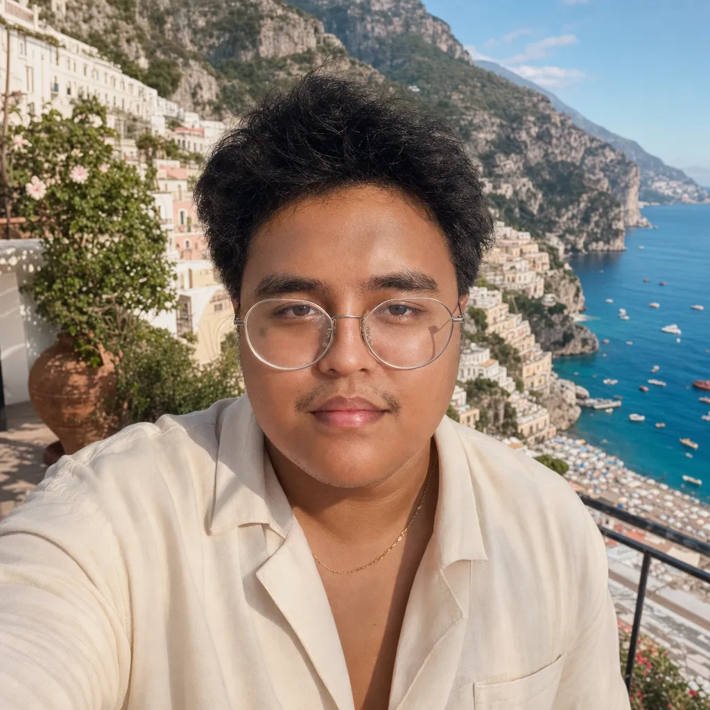 AI portrait result: Amalfi Coast Cliffs