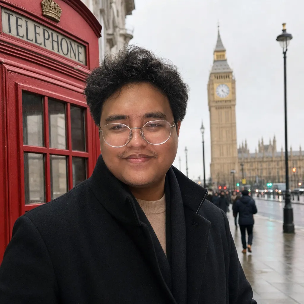 AI portrait result: London Telephone Box