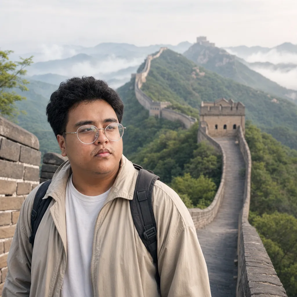 AI portrait result: Great Wall of China