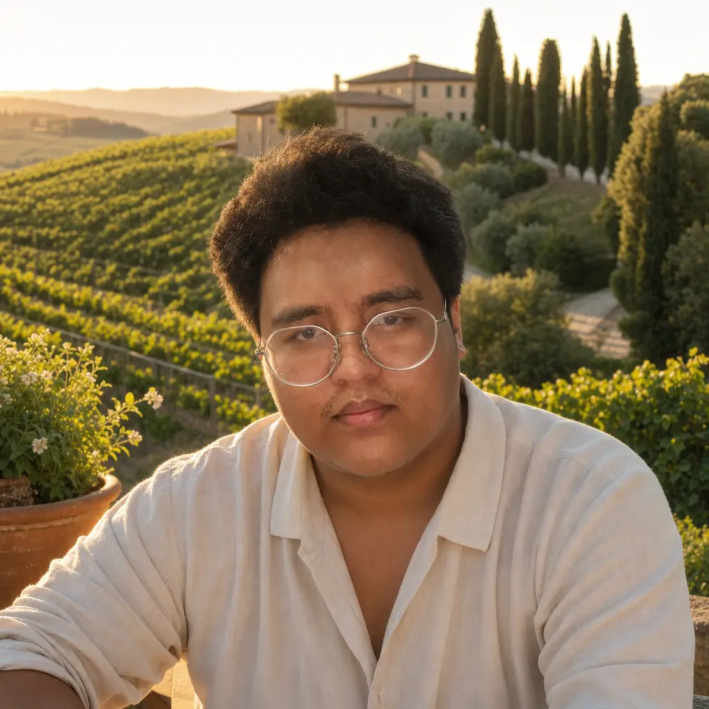AI portrait: Tuscany Vineyard (Travel / Lifestyle)