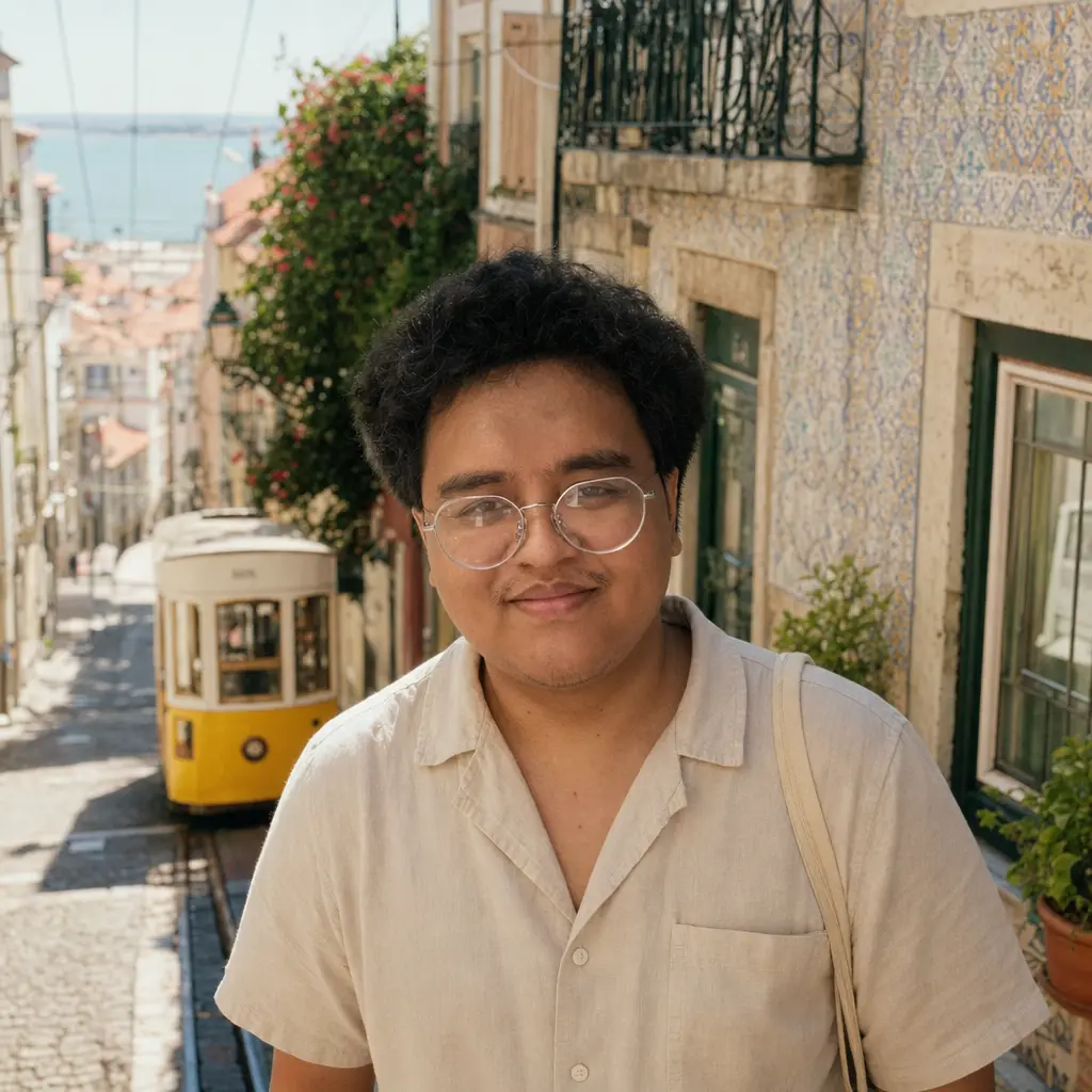 AI portrait: Lisbon Tram Street (Travel / Lifestyle)