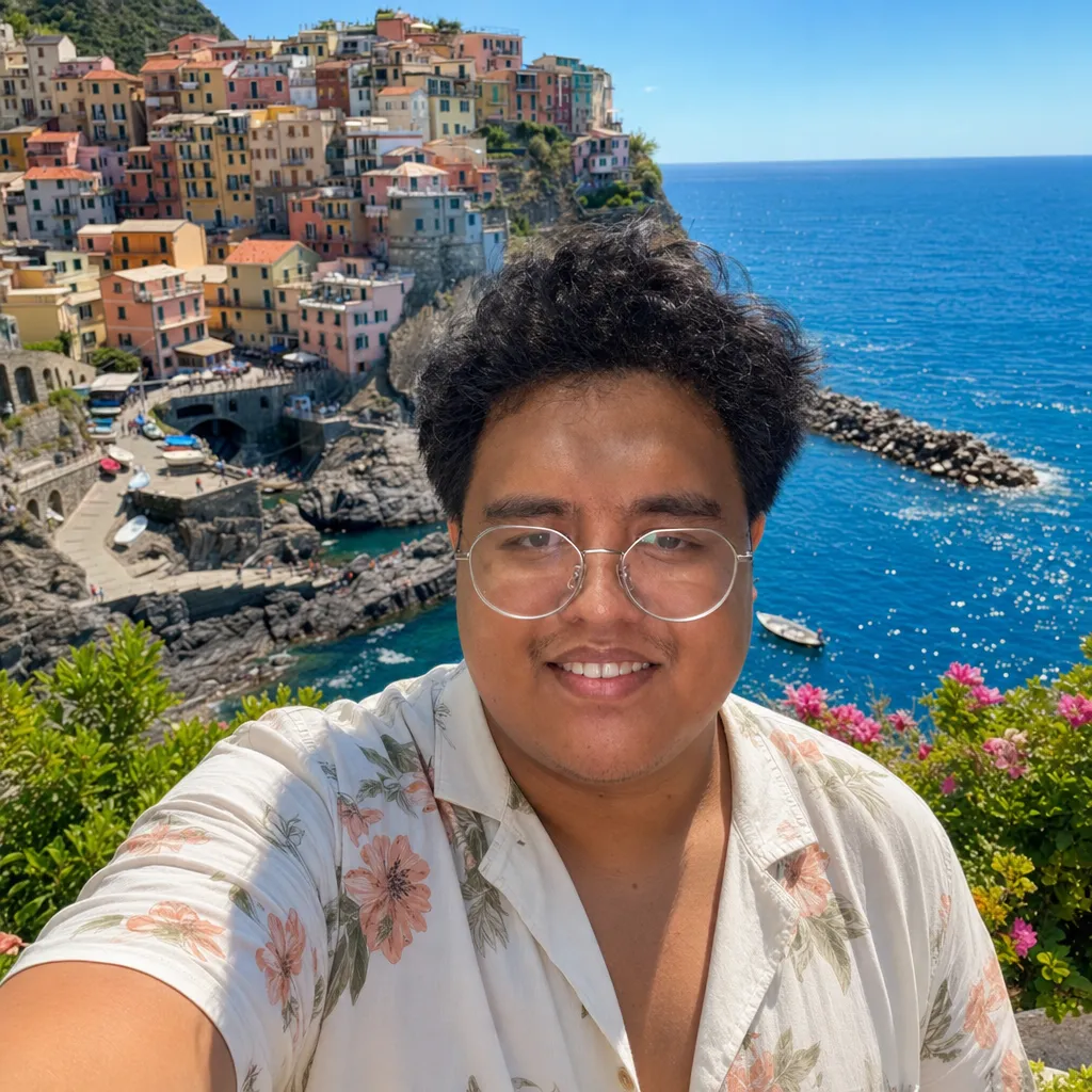 AI portrait result: Cinque Terre