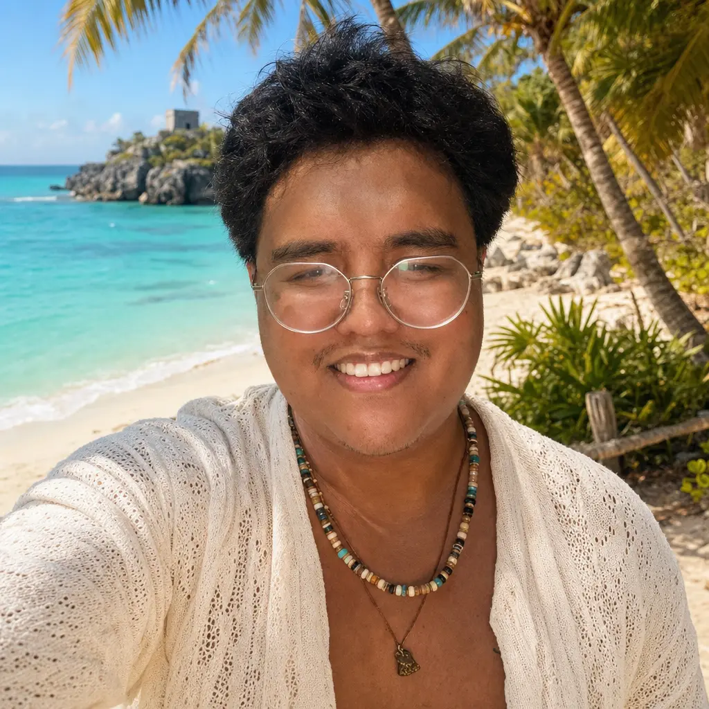 AI portrait: Mexican Beach Tulum (Travel / Lifestyle)