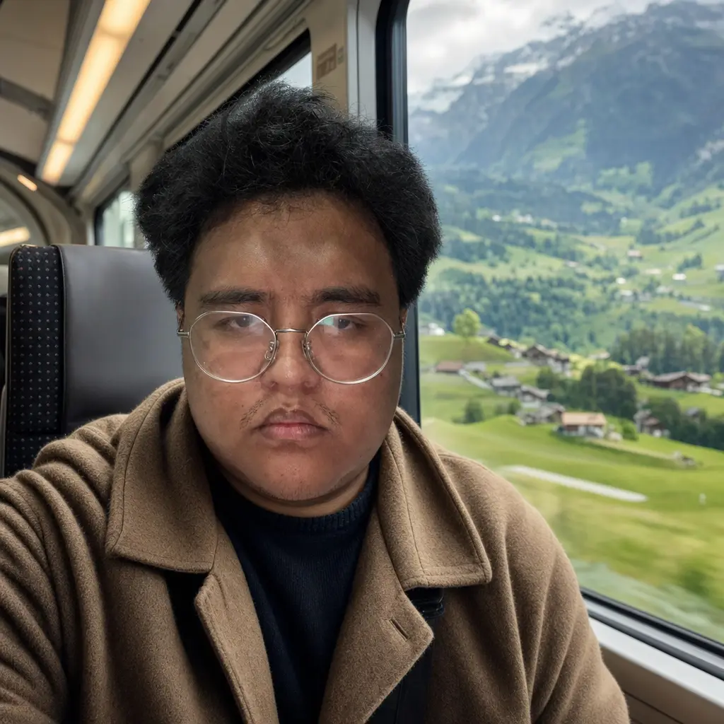 AI portrait: Swiss Train Window (Travel / Lifestyle)