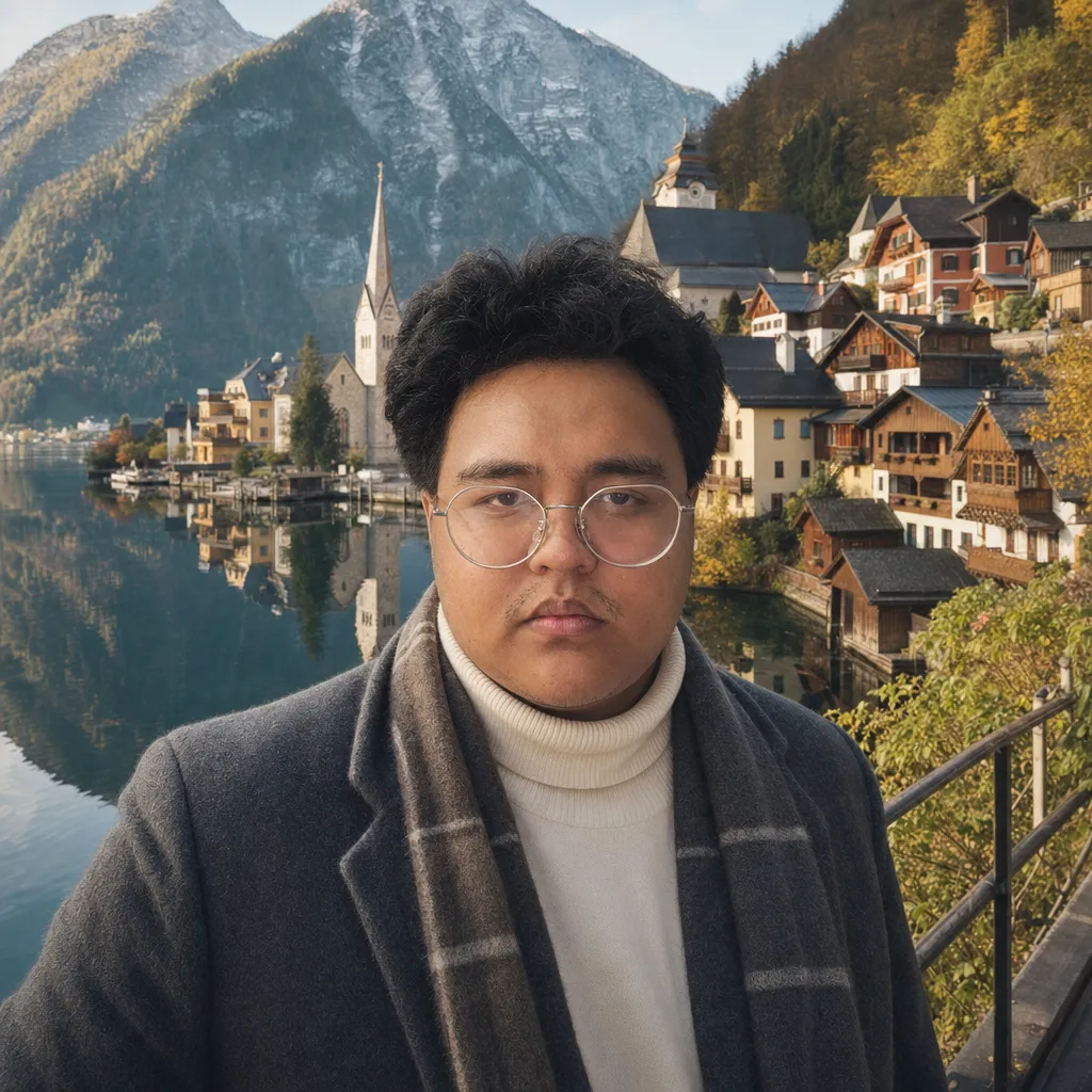 AI portrait result: Hallstatt Lakeside
