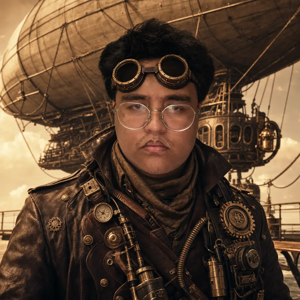 AI portrait: Steampunk Aviator (Fantasy / Themed)