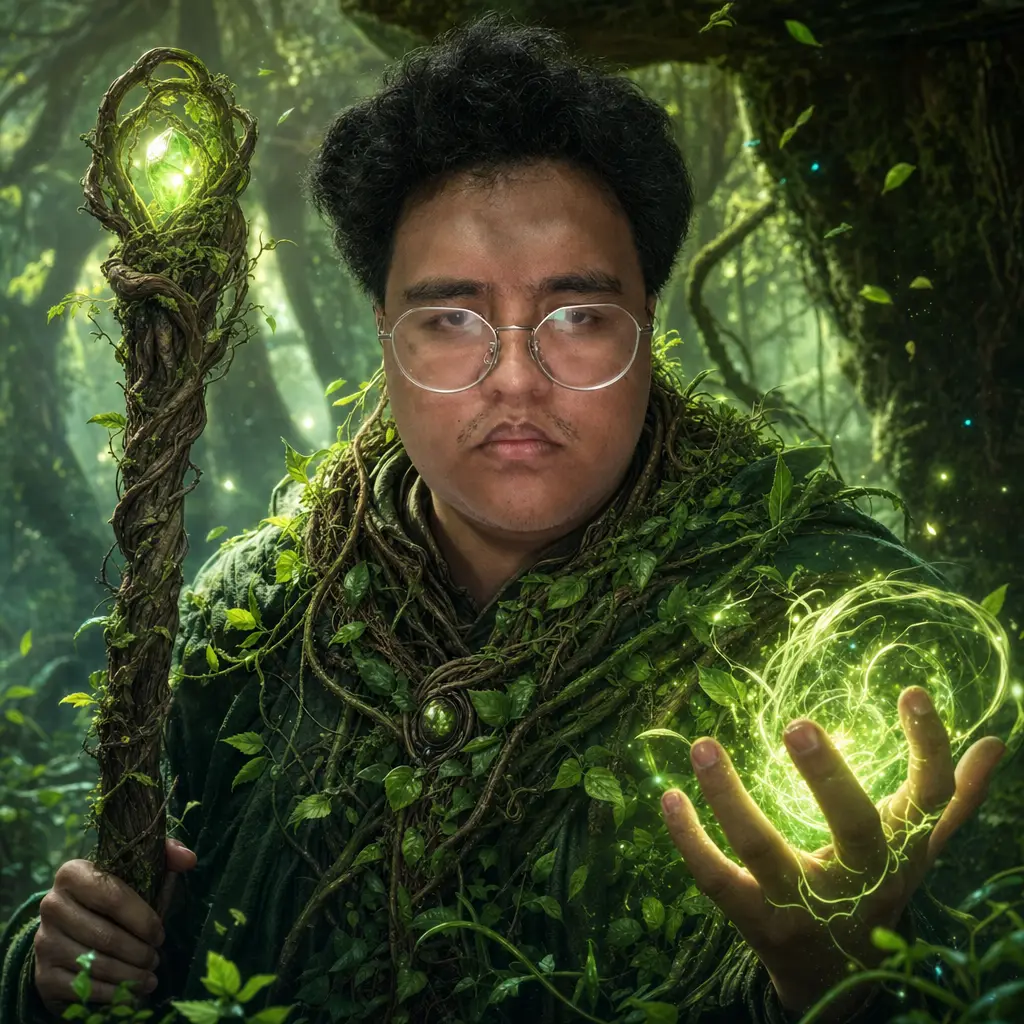 AI portrait: Forest Druid (Fantasy / Themed)