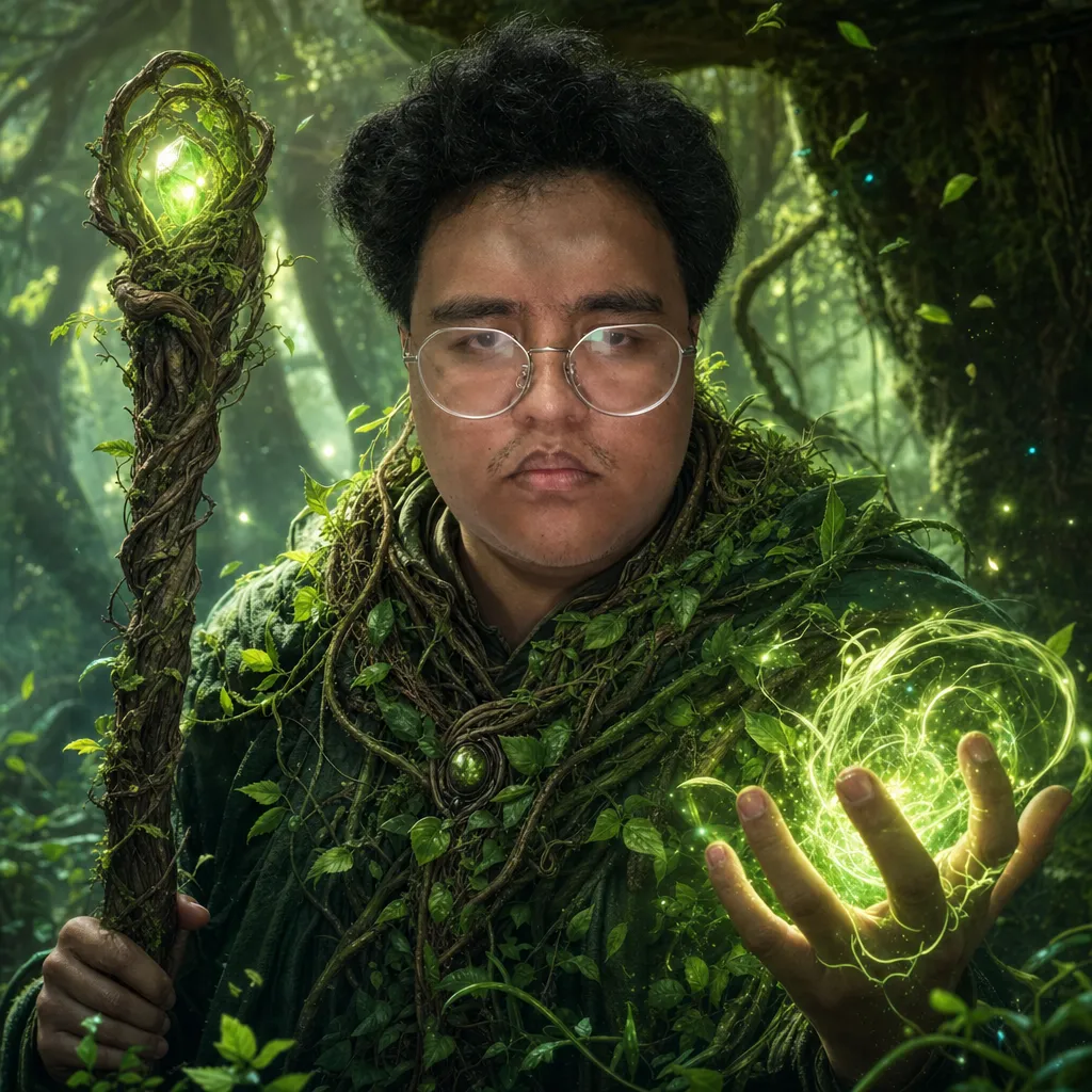 AI portrait result: Forest Druid