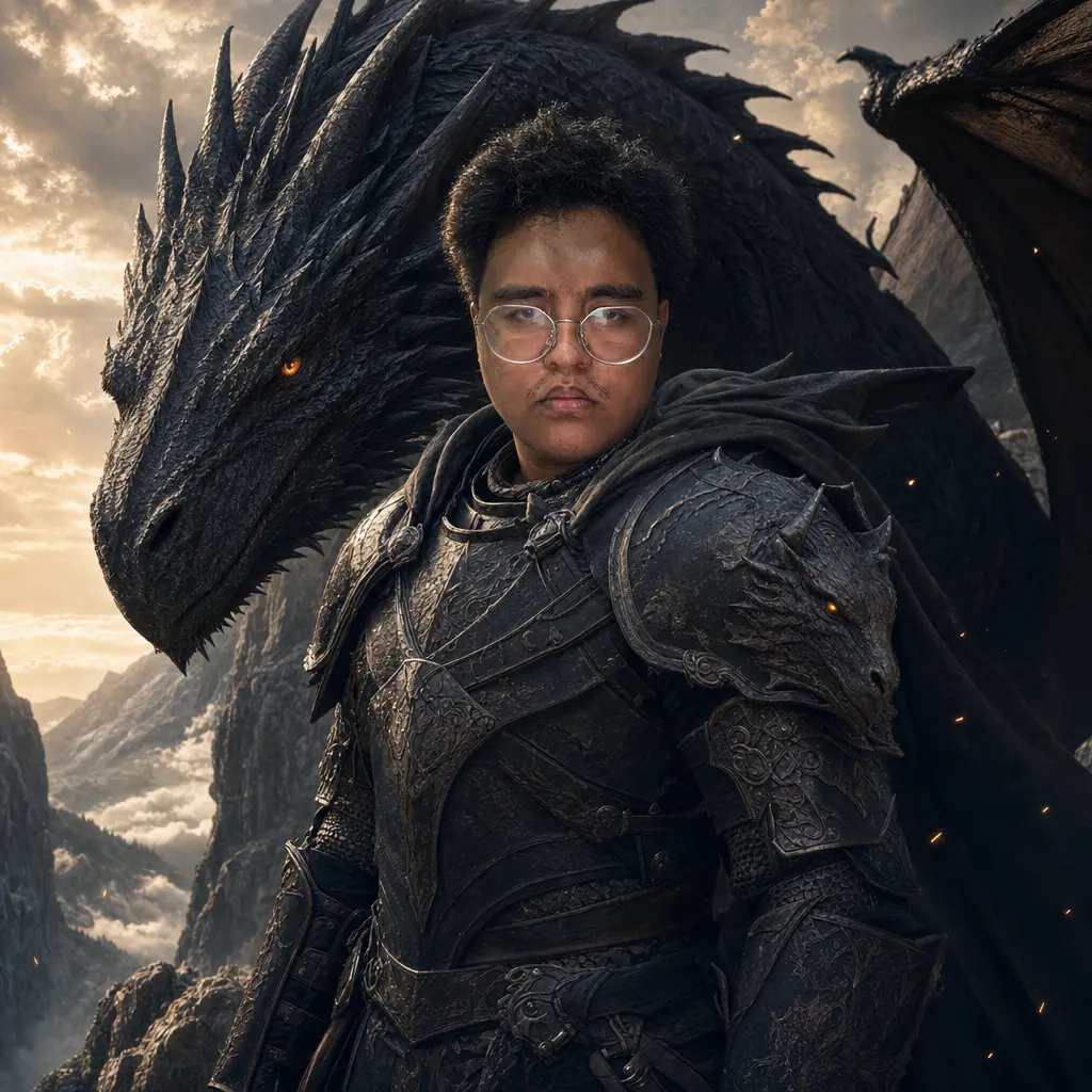 AI portrait: Dragon Rider (Fantasy / Themed)