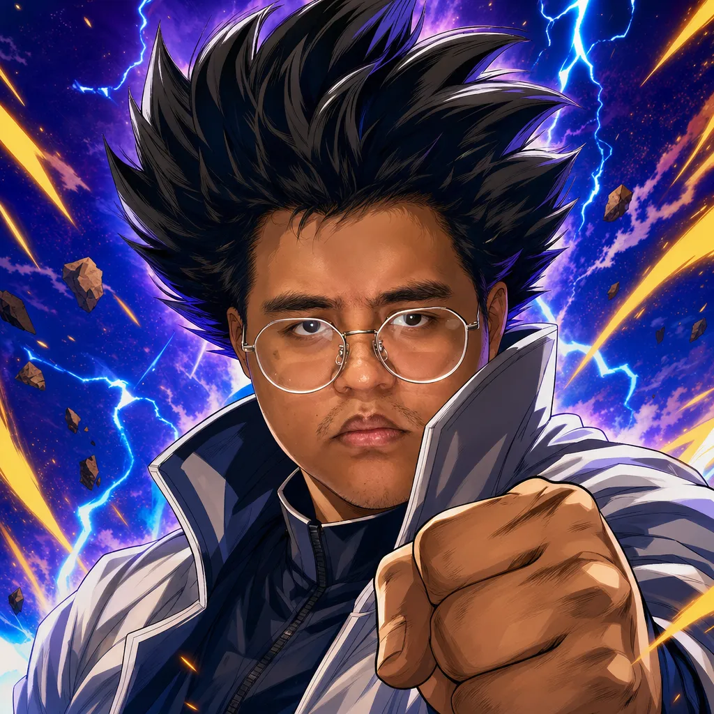 AI portrait result: Anime Hero Style