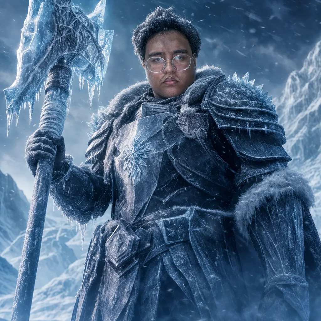 AI portrait result: Frost Giant / Ice Warrior