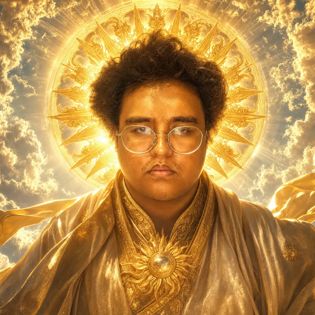 AI portrait: Celestial Sun Deity (Fantasy / Themed)